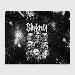 Плед флисовый Slipknot Black, цвет: 3D-велсофт