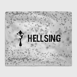 Плед флисовый Hellsing glitch на светлом фоне: надпись и символ, цвет: 3D-велсофт