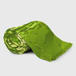 Плед флисовый Зеленый абстрактный камуфляж, цвет: 3D-велсофт — фото 2