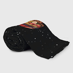Плед флисовый Суши Кот в Космосе, цвет: 3D-велсофт — фото 2