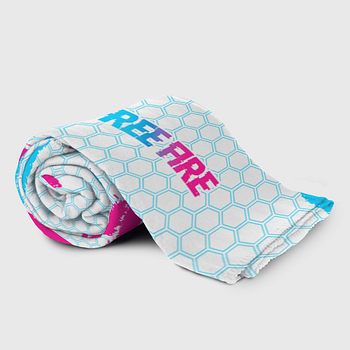 Плед Free Fire neon gradient style: надпись и символ / 3D-Велсофт – фото 2