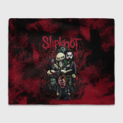 Плед флисовый Slipknot art, цвет: 3D-велсофт