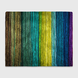 Плед флисовый Разноцветные полосы материала, цвет: 3D-велсофт