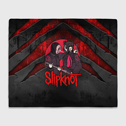 Плед флисовый Slipknot black and red, цвет: 3D-велсофт