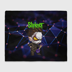 Плед флисовый Slipknot dark blue, цвет: 3D-велсофт