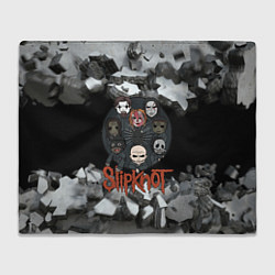 Плед флисовый Slipknot объемные плиты black, цвет: 3D-велсофт