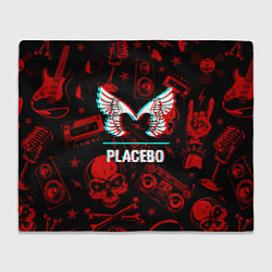 Плед флисовый Placebo rock glitch, цвет: 3D-велсофт