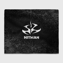 Плед флисовый Hitman с потертостями на темном фоне, цвет: 3D-велсофт