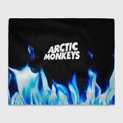 Плед флисовый Arctic Monkeys blue fire, цвет: 3D-велсофт