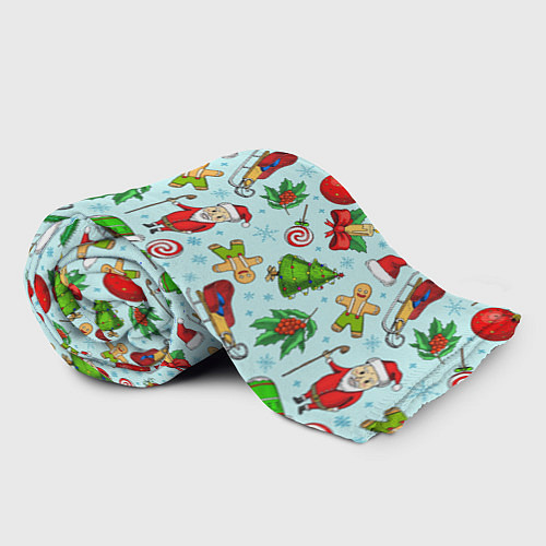 Плед Новогодний паттерн / 3D-Велсофт – фото 2