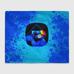 Плед флисовый Радужные друзья: Синий глитч, цвет: 3D-велсофт