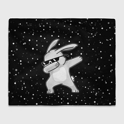 Плед флисовый Кролик ДЭБ и снегопад, цвет: 3D-велсофт
