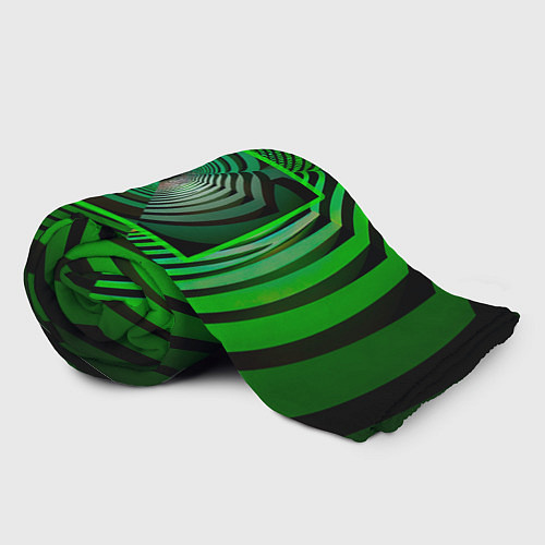 Плед Зелёный туннель - оптическая иллюзия / 3D-Велсофт – фото 2