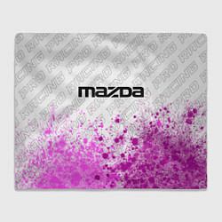 Плед флисовый Mazda pro racing: символ сверху, цвет: 3D-велсофт