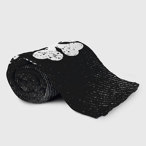 Плед Black Clover с потертостями на темном фоне / 3D-Велсофт – фото 2