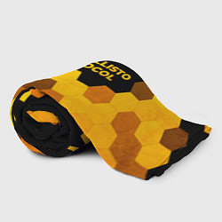 Плед флисовый The Callisto Protocol - gold gradient: символ свер, цвет: 3D-велсофт — фото 2