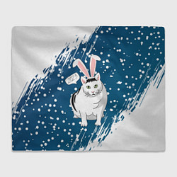 Плед флисовый Новогодний кот Бендер - 2023, цвет: 3D-велсофт