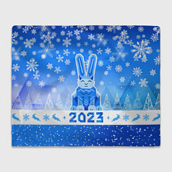 Плед флисовый Геометрический кролик 2023, цвет: 3D-велсофт
