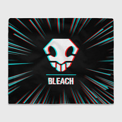 Плед флисовый Символ Bleach в стиле glitch на темном фоне, цвет: 3D-велсофт