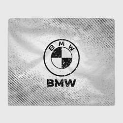 Плед BMW с потертостями на светлом фоне