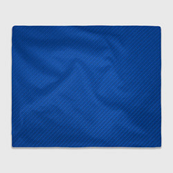 Плед флисовый Плетёная синяя ткань - паттерн, цвет: 3D-велсофт