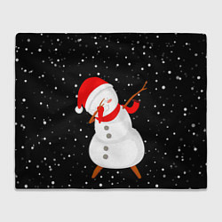 Плед флисовый Снеговик дэбует, цвет: 3D-велсофт