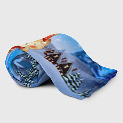 Плед флисовый Зайчик в новогоднем колпаке, цвет: 3D-велсофт — фото 2