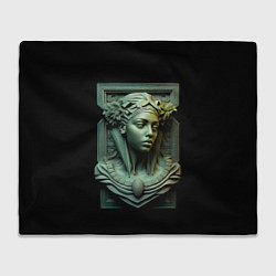 Плед флисовый Нейросеть - барельеф античной девушки, цвет: 3D-велсофт