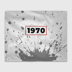 Плед флисовый 1970 - в красной рамке на светлом, цвет: 3D-велсофт