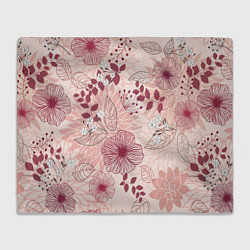 Плед флисовый Floral pattern, цвет: 3D-велсофт