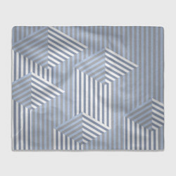 Плед флисовый Строгий геометрический узор, цвет: 3D-велсофт