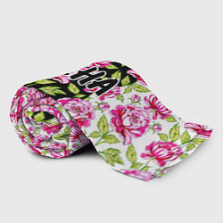 Плед флисовый Елена в цветах, цвет: 3D-велсофт — фото 2