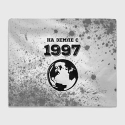 Плед флисовый На Земле с 1997: краска на светлом, цвет: 3D-велсофт