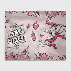 Плед флисовый Stay single fire, цвет: 3D-велсофт