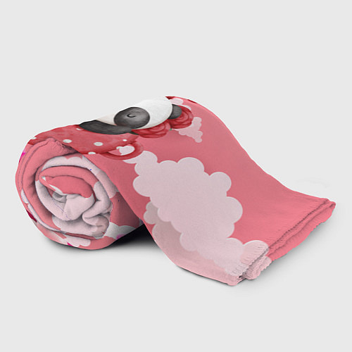 Плед Панда с сердечками в чашке / 3D-Велсофт – фото 2