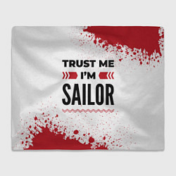 Плед флисовый Trust me Im sailor white, цвет: 3D-велсофт