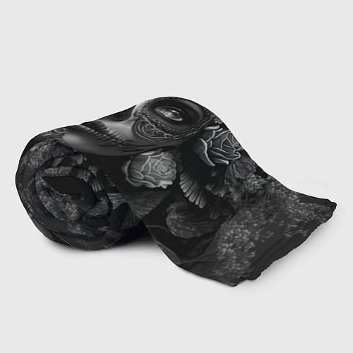 Плед Девушка с макияжем для дня мертвых / 3D-Велсофт – фото 2