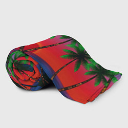 Плед флисовый Пальмы и море, цвет: 3D-велсофт — фото 2