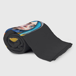 Плед флисовый Билли Айлиш в мультяшном стиле, цвет: 3D-велсофт — фото 2