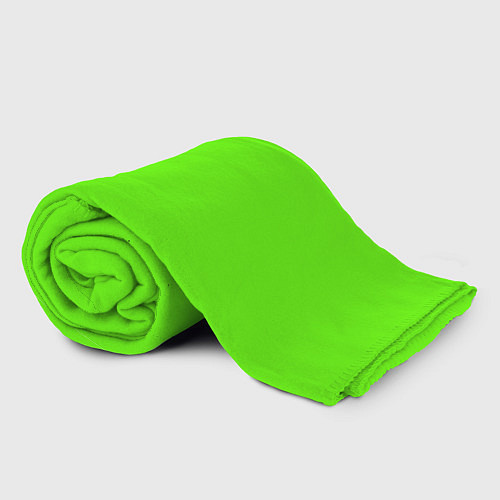 Плед Кислотный зеленый / 3D-Велсофт – фото 2