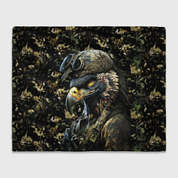 Плед флисовый Орел солдат, цвет: 3D-велсофт