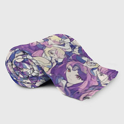 Плед флисовый Японские девушки в стиле анимэ, цвет: 3D-велсофт — фото 2