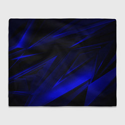 Плед флисовый Geometry blue stripes, цвет: 3D-велсофт