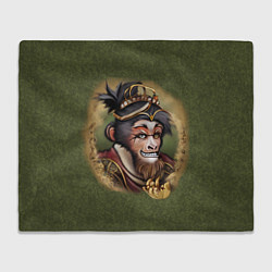 Плед флисовый Король обезьян Сунь Укун, цвет: 3D-велсофт