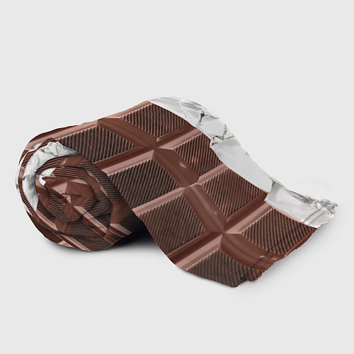 Плед Темная плитка шоколада в обертке / 3D-Велсофт – фото 2