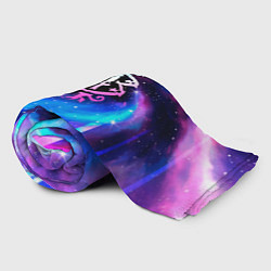 Плед флисовый Nickelback неоновый космос, цвет: 3D-велсофт — фото 2