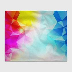 Плед флисовый Gradient colors geometry, цвет: 3D-велсофт