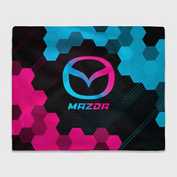 Плед флисовый Mazda - neon gradient, цвет: 3D-велсофт
