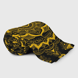 Плед флисовый Яркий желтый узор, цвет: 3D-велсофт — фото 2