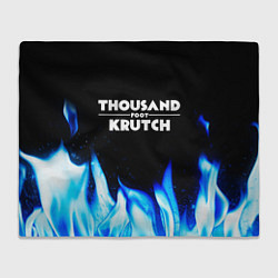 Плед флисовый Thousand Foot Krutch blue fire, цвет: 3D-велсофт
